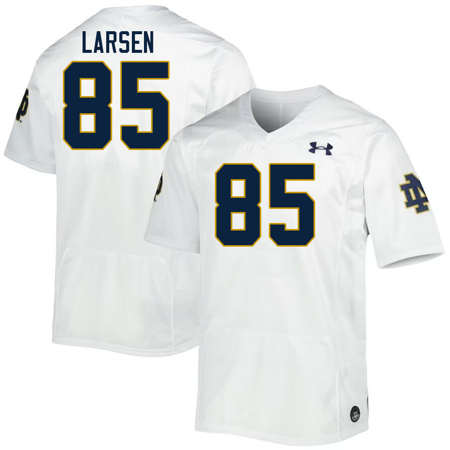 Men #85 Jack Larsen Notre Dame Fighting Irish College Football Jerseys Stitched-White